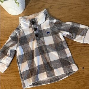 Buffalo Check Sherpa Fleece Sweater for Baby